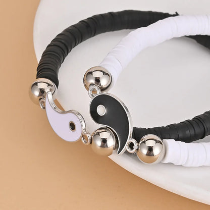 Casual Retro Tai Chi Soft Clay Beaded Unisex Bracelets