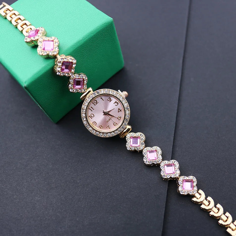 Casual Rhombus Jewelry Buckle Quartz Women'S Watches