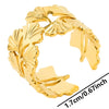 Casual Rock Modern Style Leaves 304 Stainless Steel Plating 18K Gold Plated Unisex Open Rings