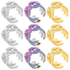 Casual Rock Modern Style Leaves 304 Stainless Steel Plating 18K Gold Plated Unisex Open Rings