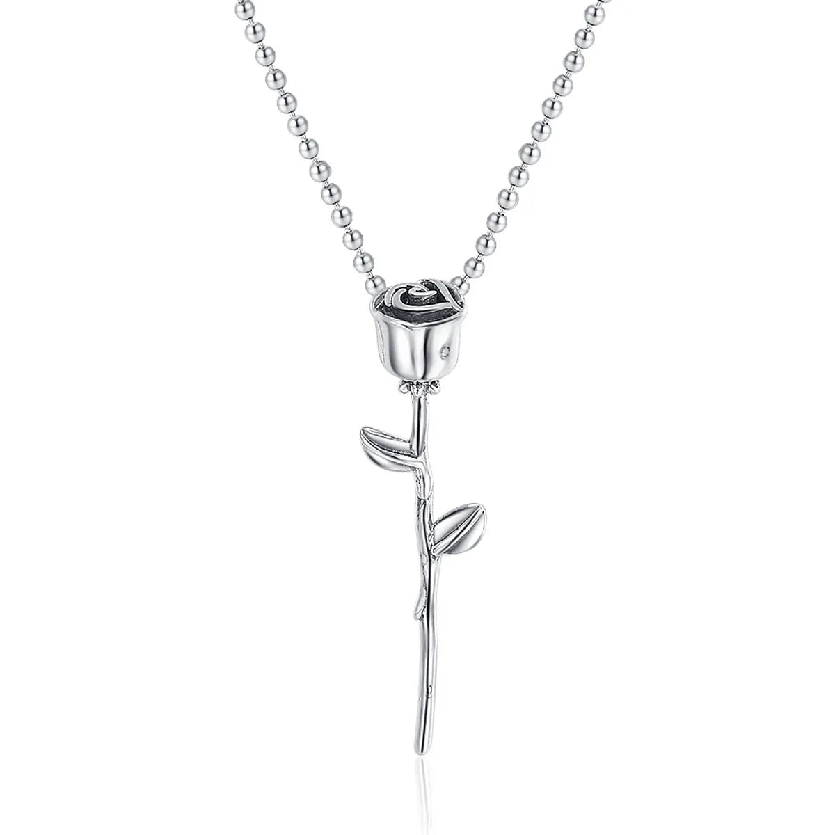 Casual Rose Sterling Silver Pendant Necklace