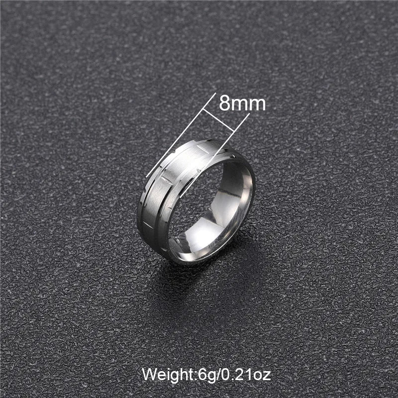 Casual Round 304 Stainless Steel Plating 18K Gold Plated Men'S Rings