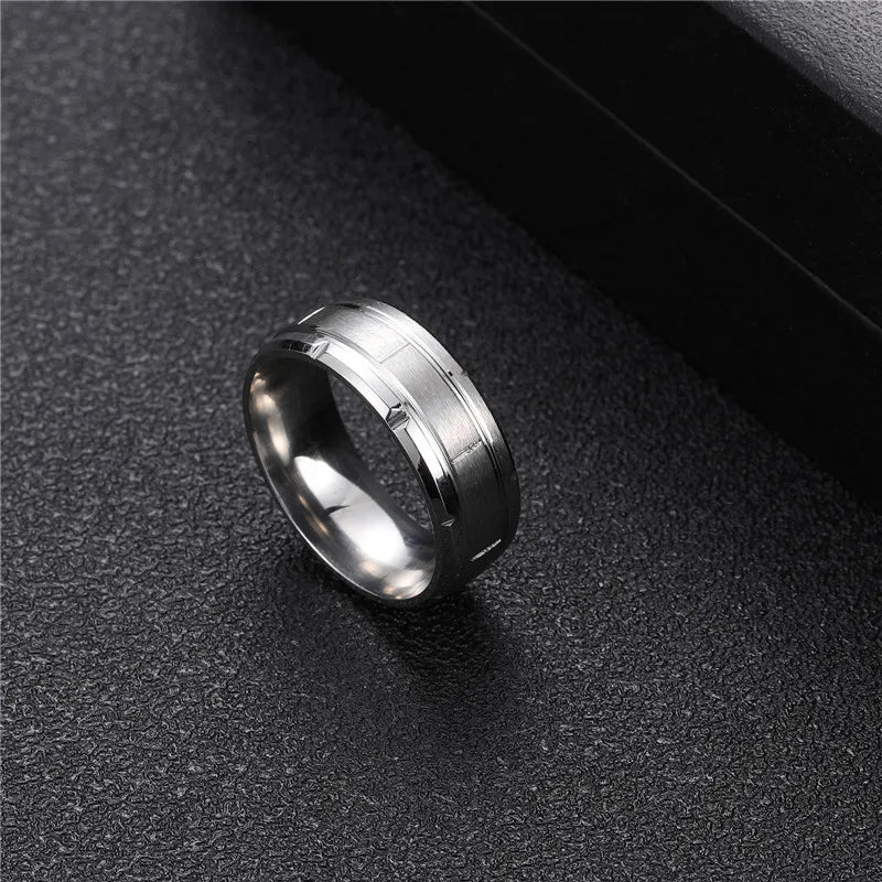 Casual Round 304 Stainless Steel Plating 18K Gold Plated Men'S Rings