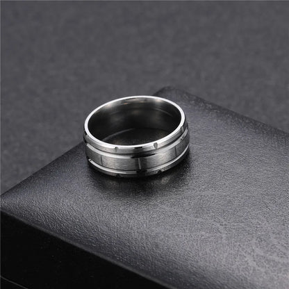 Casual Round 304 Stainless Steel Plating 18K Gold Plated Men'S Rings