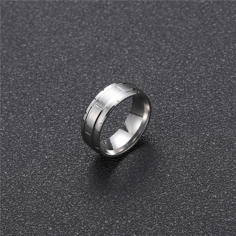 Casual Round 304 Stainless Steel Plating 18K Gold Plated Men'S Rings