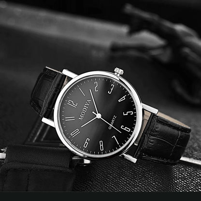 Casual Round Buckle Quartz Men'S Watches