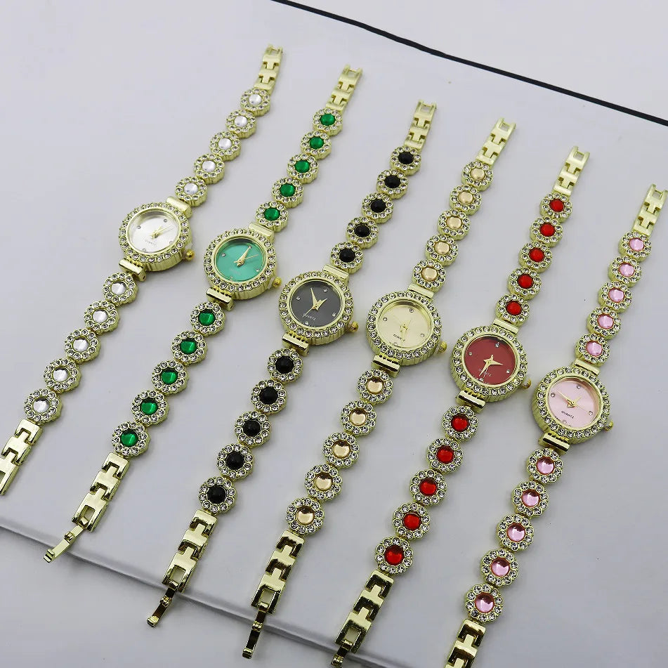 Casual Round Jewelry Buckle Quartz Women'S Watches