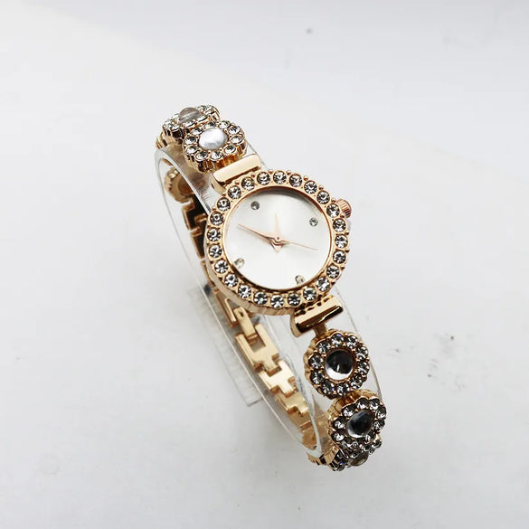 Casual Round Jewelry Buckle Quartz Women'S Watches