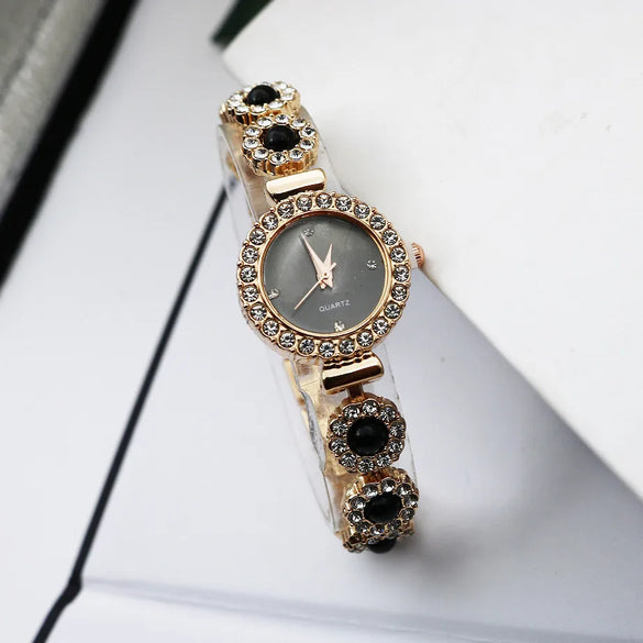 Casual Round Jewelry Buckle Quartz Women'S Watches
