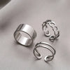 Casual Round Stainless Steel Plating Unisex Open Ring