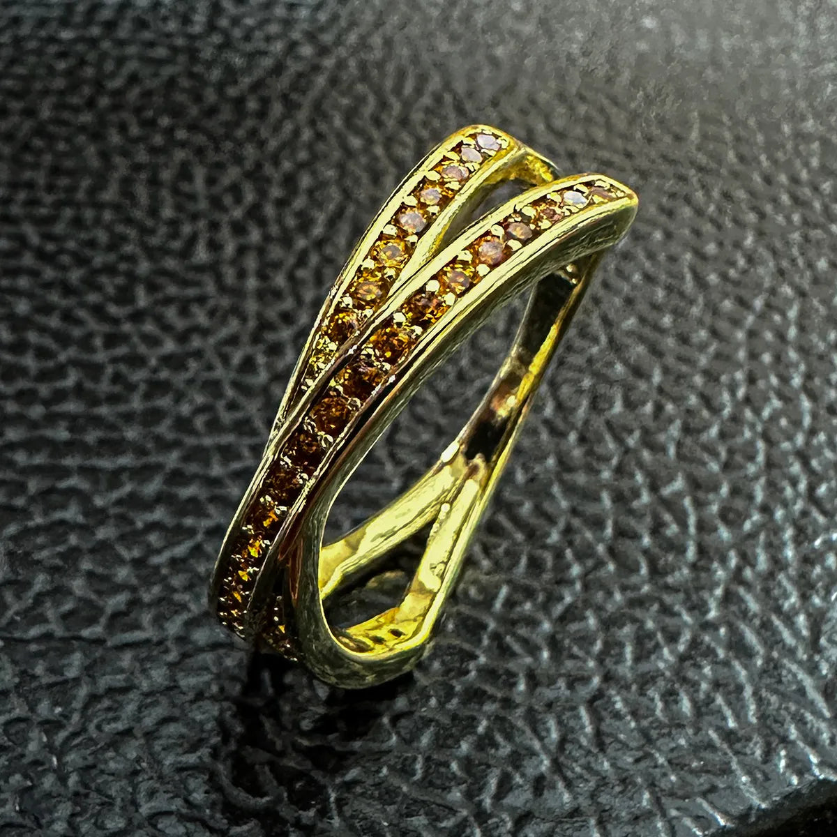 Casual Shiny Geometric Brass Platinum Plated Zircon Rings In Bulk