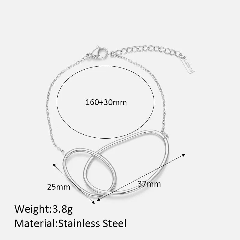 Casual Shiny Round 304 Stainless Steel Bracelets In Bulk