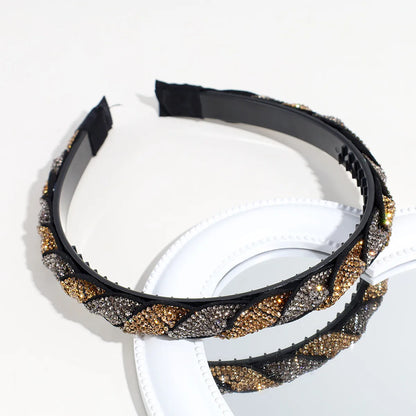 Casual Shiny U Shape Rhinestone Inlay Rhinestones Hair Band