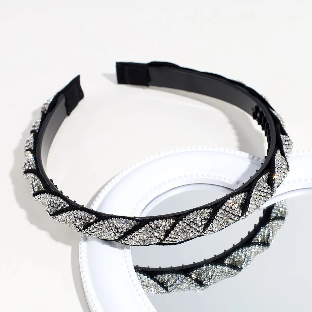 Casual Shiny U Shape Rhinestone Inlay Rhinestones Hair Band