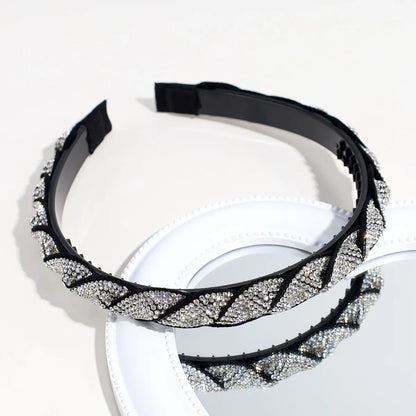 Casual Shiny U Shape Rhinestone Inlay Rhinestones Hair Band