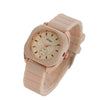Casual Silicone Alloy Women's Round Watch With Pin Buckle And Ordinary Mirror