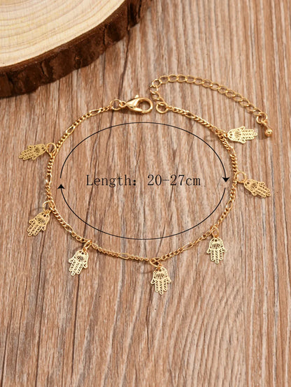 Casual Simple Style Animal Eye Butterfly Alloy Chain Women'S Anklet