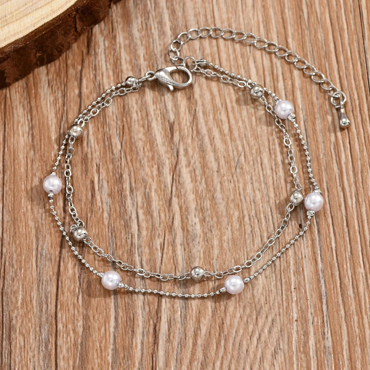 Casual Simple Style Animal Eye Butterfly Alloy Chain Women'S Anklet