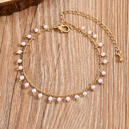 Casual Simple Style Animal Eye Butterfly Alloy Chain Women'S Anklet