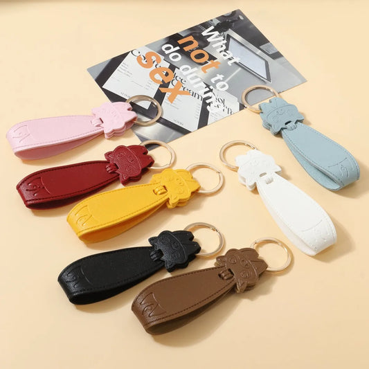 Casual Simple Style Animal Pu Leather Bag Pendant Keychain