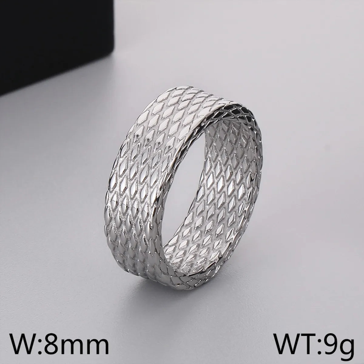 Casual Simple Style Argyle Stainless Steel 18K Gold Plated Men'S Rings