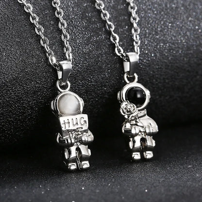 Casual Simple Style Astronaut Stainless Steel Inlay Artificial Gemstones Sweater Chain