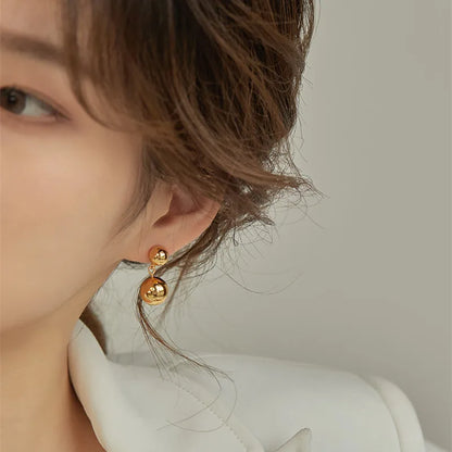 Casual Simple Style Ball Alloy Plating Women'S Drop Earrings