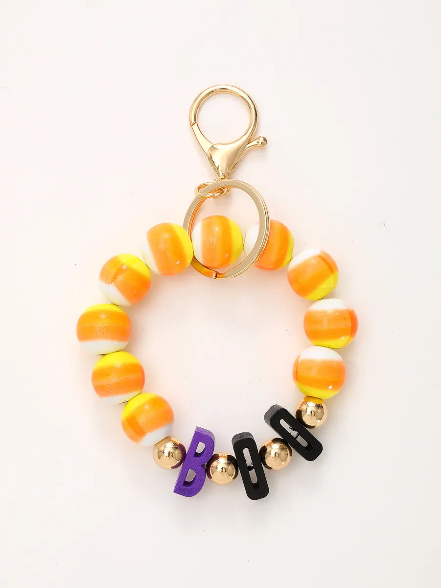 Casual Simple Style Bat Wood Beaded Halloween Keychain