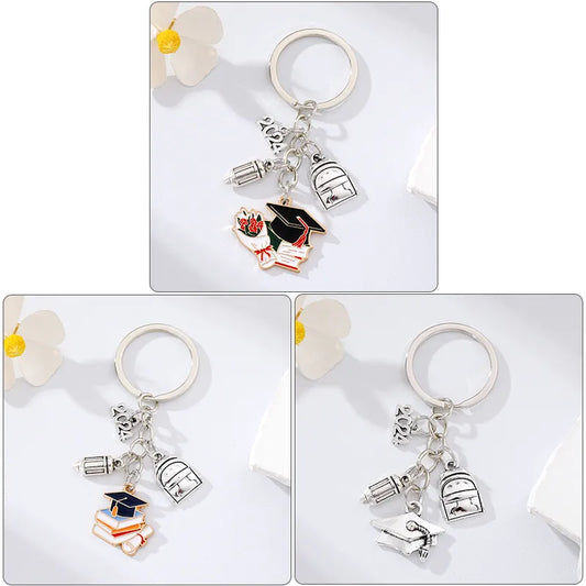 Casual Simple Style Book Doctoral Cap Alloy Bag Pendant Keychain