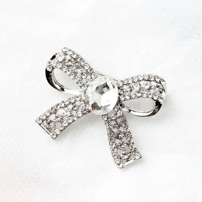 Casual Simple Style Bow Knot Alloy Inlay Rhinestones Unisex Brooches