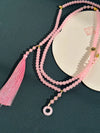 Casual Simple Style Circle Tassel Glass Wholesale Sweater Chain Long Necklace