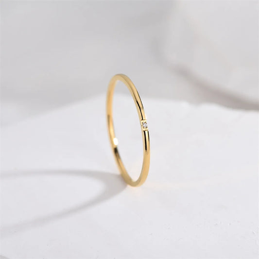 Casual Simple Style Circle Titanium Steel Polishing Plating Inlay Zircon 18k Gold Plated Rings