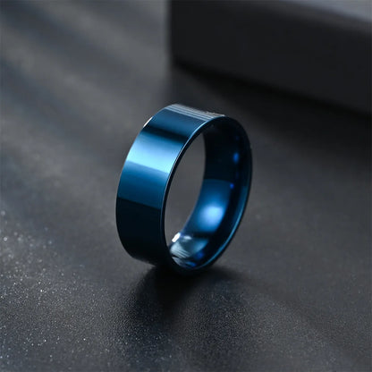 Casual Simple Style Circle Titanium Steel Unisex Rings