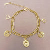 Casual Simple Style Classic Style Heart Shape Butterfly Lock 304 Stainless Steel 18K Gold Plated Bracelets In Bulk