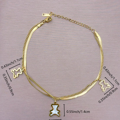 Casual Simple Style Classic Style Heart Shape Butterfly Lock 304 Stainless Steel 18K Gold Plated Bracelets In Bulk