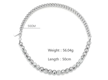 Casual Simple Style Classic Style Round 304 Stainless Steel Beaded Unisex Necklace