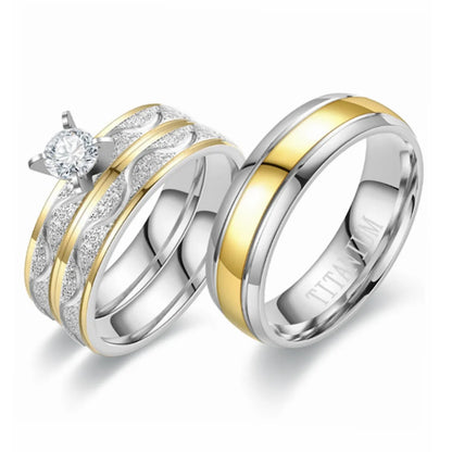 Casual Simple Style Classic Style Solid Color Titanium Steel Rings