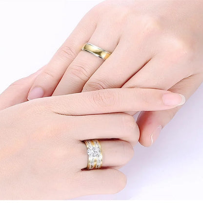 Casual Simple Style Classic Style Solid Color Titanium Steel Rings