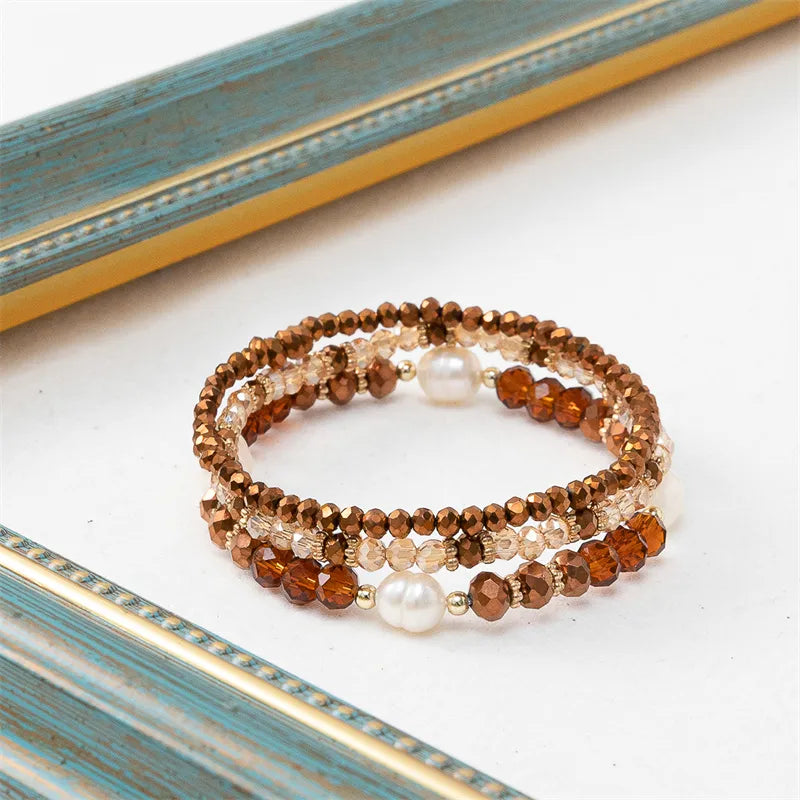 Casual Simple Style Commute Geometric CCB Artificial Crystal Alloy Wholesale Bracelets