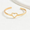 Casual Simple Style Commute Heart Shape Alloy Wholesale Cuff Bracelets