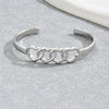 Casual Simple Style Commute Heart Shape Alloy Wholesale Cuff Bracelets