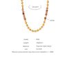 Casual Simple Style Commute Round Natural Stone Titanium Steel Beaded Plating 18k Gold Plated Necklace