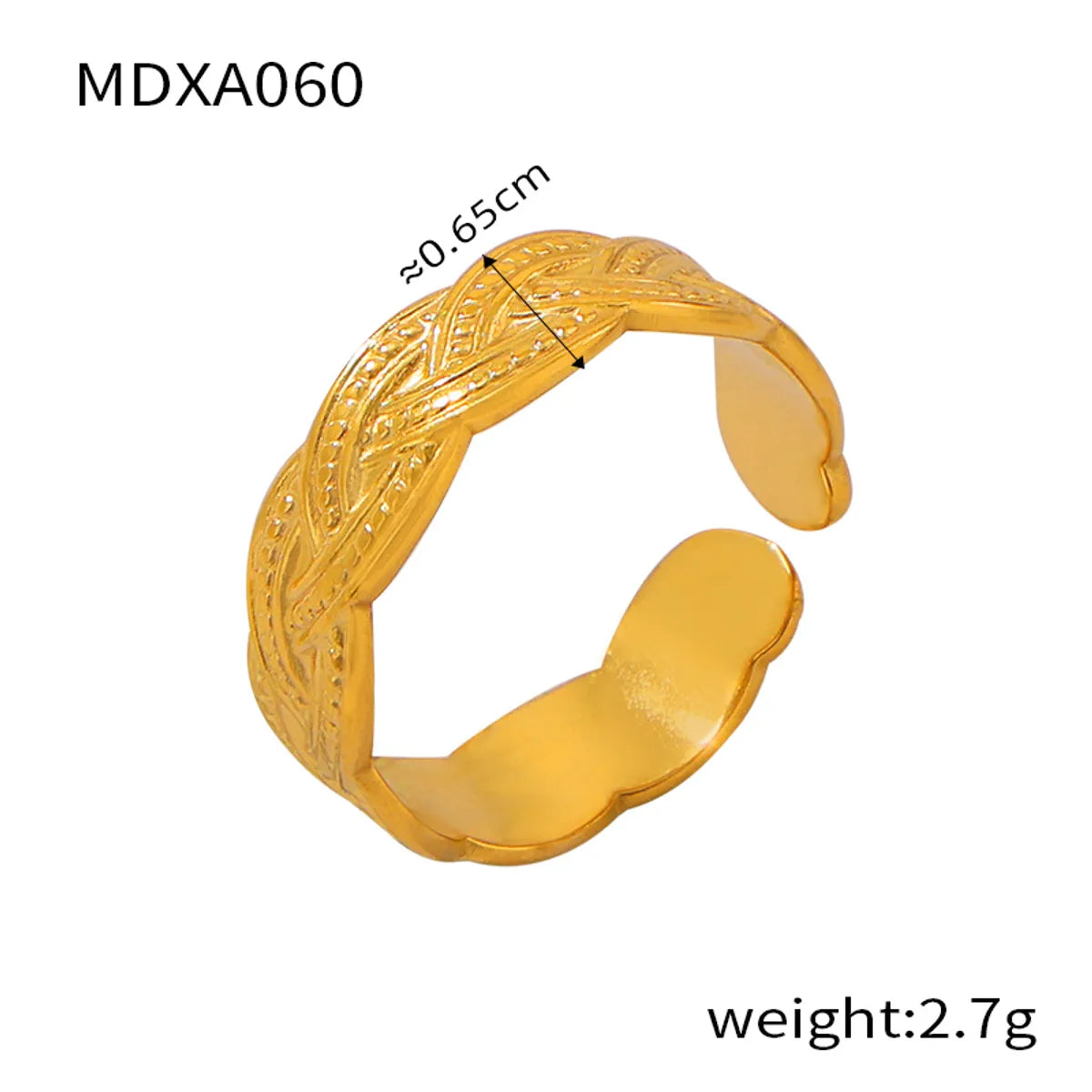 Wholesale Jewelry Casual Simple Style Commute Sun Leaves Titanium Steel 18K Gold Plated Hollow Out Open Rings