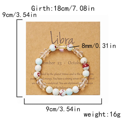 Casual Simple Style Constellation Alloy Glass Stone Wholesale Bracelets