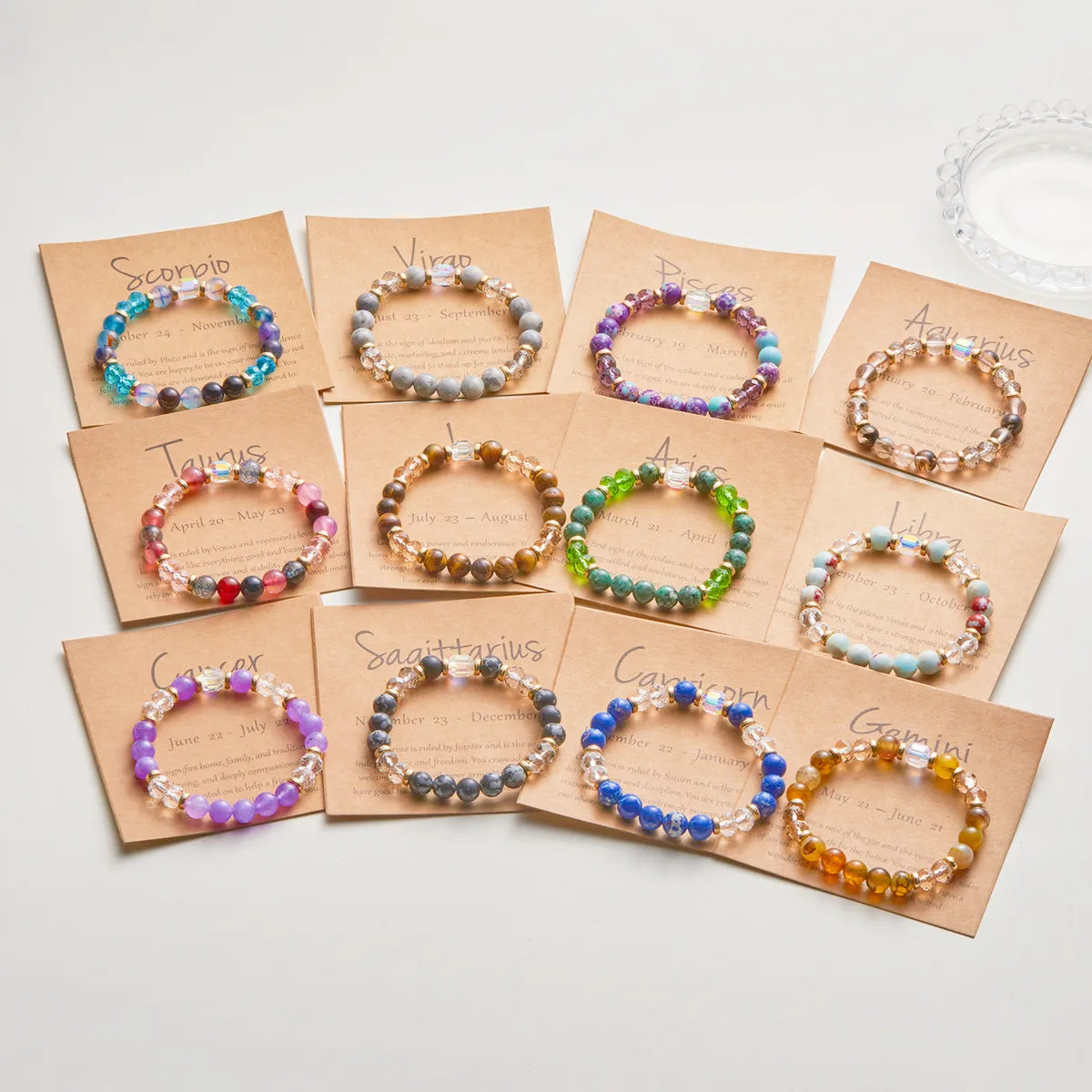 Casual Simple Style Constellation Alloy Glass Stone Wholesale Bracelets