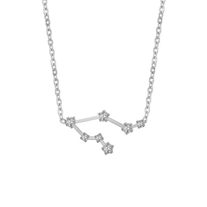 Casual Simple Style Constellation Stainless Steel Titanium Steel Plating Inlay Zircon Necklace