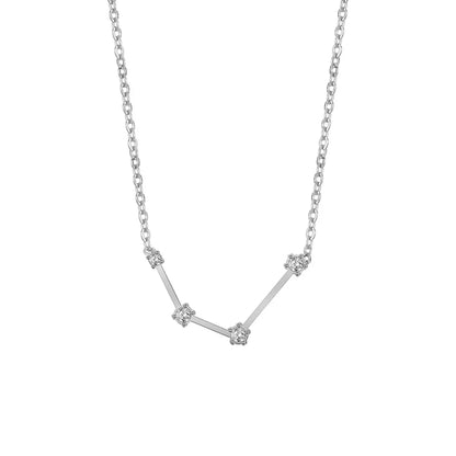 Casual Simple Style Constellation Stainless Steel Titanium Steel Plating Inlay Zircon Necklace