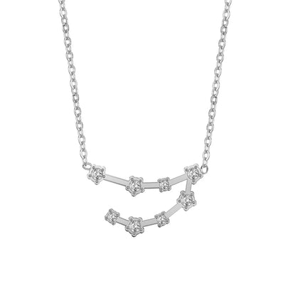 Casual Simple Style Constellation Stainless Steel Titanium Steel Plating Inlay Zircon Necklace