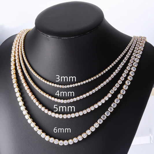 Casual Simple Style Cool Style Square Lines Copper Zircon Necklace In Bulk