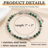 Casual Simple Style Cross 304 Stainless Steel Natural Stone Wholesale Bracelets